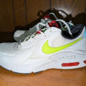 Nike Air Max White and Neon Green Sneakers